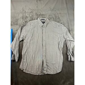 Burberry London Shirt‎ Mens XL green Button Up Long Sleeve checkered